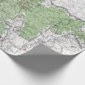 Vintage Karte des Weißen Gebirges Geschenkpapier (Ecke)