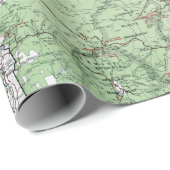 Vintage Karte des Weißen Gebirges Geschenkpapier (Rolleneckpunkt)