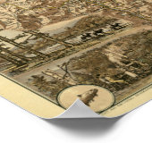 Vintage Karte des Weißen Gebirges New Hampshire Poster (Ecke)