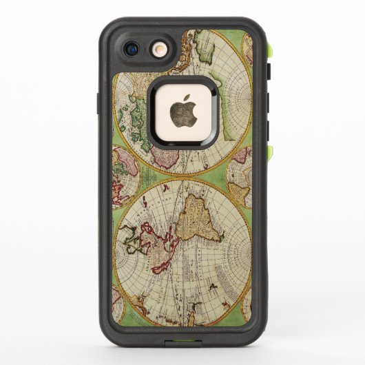 Vintage Karte des Weltkreises 1742 (Rückseite)