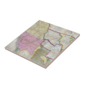 Vintage Karte des Westerns Vereinigte Staaten Fliese (Seite)