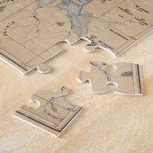 Vintage Karte des Yellowstone-Nationalparks (1889) Puzzle (Seite)