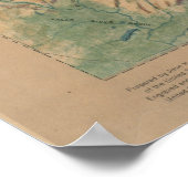 Vintage Karte des Yellowstone-Nationalparks (1914) Poster (Ecke)