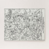 Vintage Karte des Yellowstone-Nationalparks Puzzle (Horizontal)