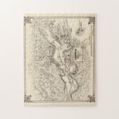 Vintage Karte des Yosemite Valley (1879) Puzzle (Vertikal)