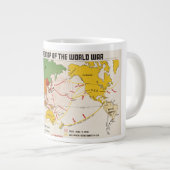 Vintage Karte des Zweiten Weltkriegs Jumbo-Tasse (Vorderseite Rechts)