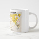 Vintage Karte des Zweiten Weltkriegs Jumbo-Tasse (Rechts)