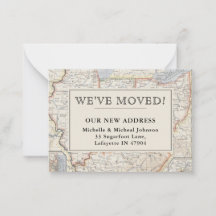 Vintage Karte, die wir in Richtung Zentral-Ost ver