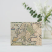 Vintage Karte Europas (1570) (Stehend Vorderseite)