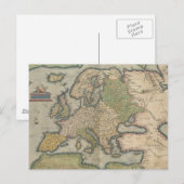 Vintage Karte Europas (1570) (Vorne/Hinten)