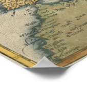 Vintage Karte Europas (1570) Poster (Ecke)