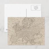 Vintage Karte Europas (1800) (Vorne/Hinten)