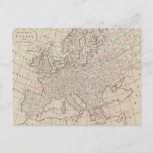 Vintage Karte Europas (1800)