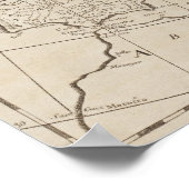 Vintage Karte Europas (1800) Poster (Ecke)