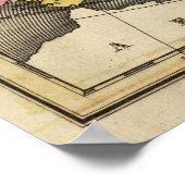 Vintage Karte Europas (1842) Poster (Ecke)