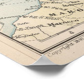 Vintage Karte Europas (1892) Poster (Ecke)