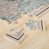 Vintage Karte Europas (1893) Puzzle (Seite)