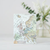 Vintage Karte Europas (1899) (Stehend Vorderseite)