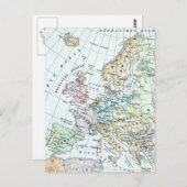 Vintage Karte Europas (1899) (Vorne/Hinten)