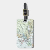 Vintage Karte Europas (1899) Gepäckanhänger (Vorderseite vertikal)