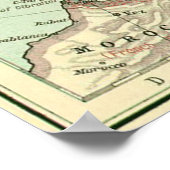 Vintage Karte Europas (1918) Poster (Ecke)