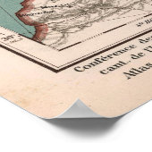 Vintage Karte Europas (1921) Poster (Ecke)