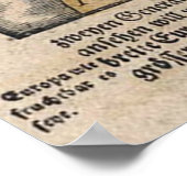 Vintage Karte Europas als Königin (1570) Poster (Ecke)