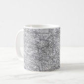 Vintage Karte Europas - Deutschland, Niederlande G Kaffeetasse (Vorderseite Links)