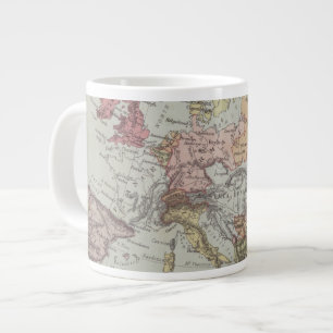 Vintage Karte Europas Jumbo-Tasse