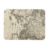 Vintage Karte Europas und Asiens Magnet (Horizontal)