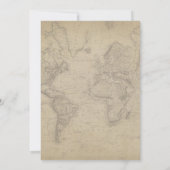 Vintage Karte Floral Bridal Dusche Einladung (Rückseite)