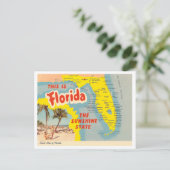 Vintage Karte Florida (Stehend Vorderseite)