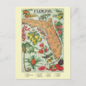 Vintage Karte Florida (Vorderseite)