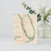 Vintage Karte Florida (Stehend Vorderseite)