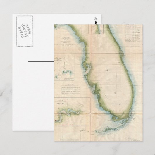 Vintage Karte Florida (Vorne/Hinten)