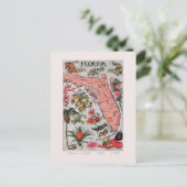 Vintage Karte Florida (Stehend Vorderseite)