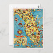 Vintage Karte Florida (Vorne/Hinten)