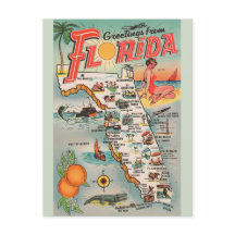 Vintage Karte Florida