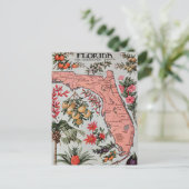 Vintage Karte Florida (Stehend Vorderseite)