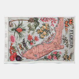 Vintage Karte Florida Geschirrtuch