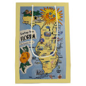 Vintage Karte Florida Mittlere Geschenktüte (Rückseite)