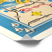 Vintage Karte Florida Poster (Ecke)