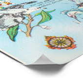 Vintage Karte Florida Poster (Ecke)