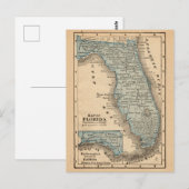 Vintage Karte Florida Postkarte (Vorne/Hinten)