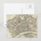 Vintage Karte Frankfurt/Main Deutschland (1837) (Vorne/Hinten)