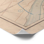 Vintage Karte Frankfurt/Main Deutschland (1880) Poster (Ecke)