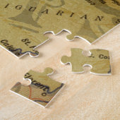 Vintage Karte Frankreichs mit Ephemera Puzzle (Seite)