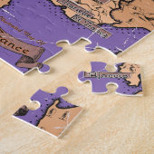 Vintage Karte Frankreichs Puzzle (Seite)
