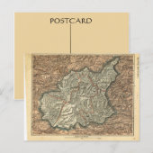 Vintage Karte Französisch, Alpes Basse (Vorne/Hinten)