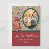 Vintage Karte Freude am Weihnachtsmann (Vorderseite)